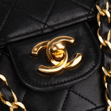 Chanel Quilted Lambskin 24K Gold Double Flap Shoulder Bag