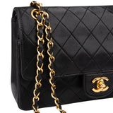 Chanel Quilted Lambskin 24K Gold Double Flap Shoulder Bag