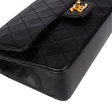Chanel Quilted Lambskin 24K Gold Double Flap Shoulder Bag