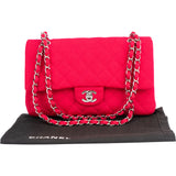 Chanel Quilted Cotton Medium Double Flap Crossbody Bag