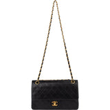 Chanel Quilted Lambskin 24K Gold Double Flap Shoulder Bag