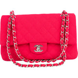 Chanel Quilted Cotton Medium Double Flap Crossbody Bag