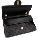 Chanel Quilted Lambskin 24K Gold Double Flap Shoulder Bag