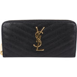 Saint Laurent Black Caviar Leather YSL Wallet