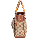Gucci GG Monogram Bamboo Handbag