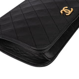 Chanel Quilted Lambskin 24K Gold Single Flap Shoulder Bag