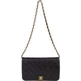 Chanel Quilted Lambskin 24K Gold Single Flap Shoulder Bag