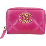 Chanel 19 Quilted Lambskin CC Mini Wallet