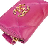 Chanel 19 Quilted Lambskin CC Mini Wallet