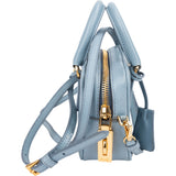 Prada Blue Saffiano Leather Mini Handbag