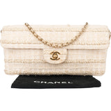 Chanel Limited Tweed 24K Gold Single Flap Shoulder Bag