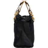 Prada Nylon Triangle Golden Metallo Mini Handbag