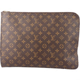 Louis Vuitton Canvas Monogram Poche Documents Laptop Clutch