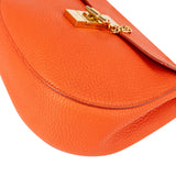 Chloé Orange Leather Drew Crossbody Bag