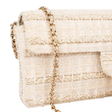 Chanel Limited Tweed 24K Gold Single Flap Shoulder Bag