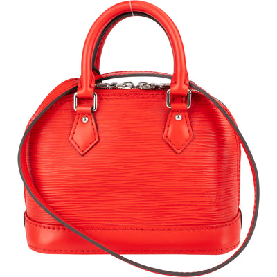Louis Vuitton Red Epi Leather Nano Alma BB Crossbody Bag - vintageandkickz