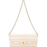 Chanel Limited Tweed 24K Gold Single Flap Shoulder Bag