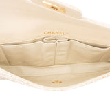 Chanel Limited Tweed 24K Gold Single Flap Shoulder Bag