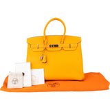 Hermès Candy Veau Epsom D'Or Potiron Birkin 35 Handbag
