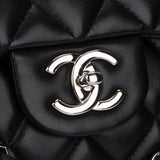 Chanel Quilted Lambskin Palladium Maxi Double Flap Crossbody bag