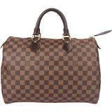 Louis Vuitton Damier Ebene Monogram Speedy 30 Handbag