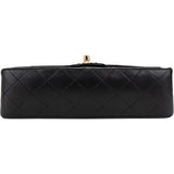 Chanel Quilted Lambskin 24K Gold Small Double Flap Crossbody Bag