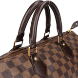 Louis Vuitton Damier Ebene Monogram Speedy 30 Handbag
