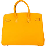 Hermès Candy Veau Epsom D'Or Potiron Birkin 35 Handbag