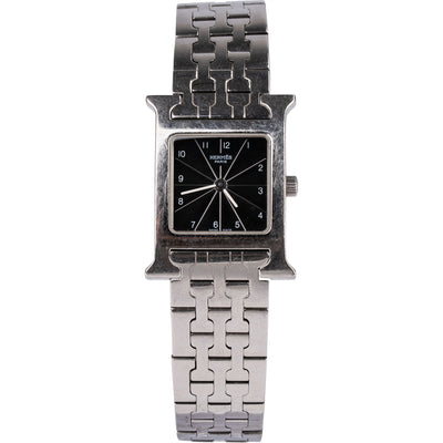Hermès Silver Tone Heure H HH.1.210 Women Watch - vintageandkickz