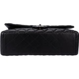 Chanel Quilted Lambskin Palladium Maxi Double Flap Crossbody bag