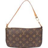 Louis Vuitton Canvas Monogram Pochette Accessoire Handbag