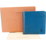 Louis Vuitton Bleu Epi Leather Marco Wallet