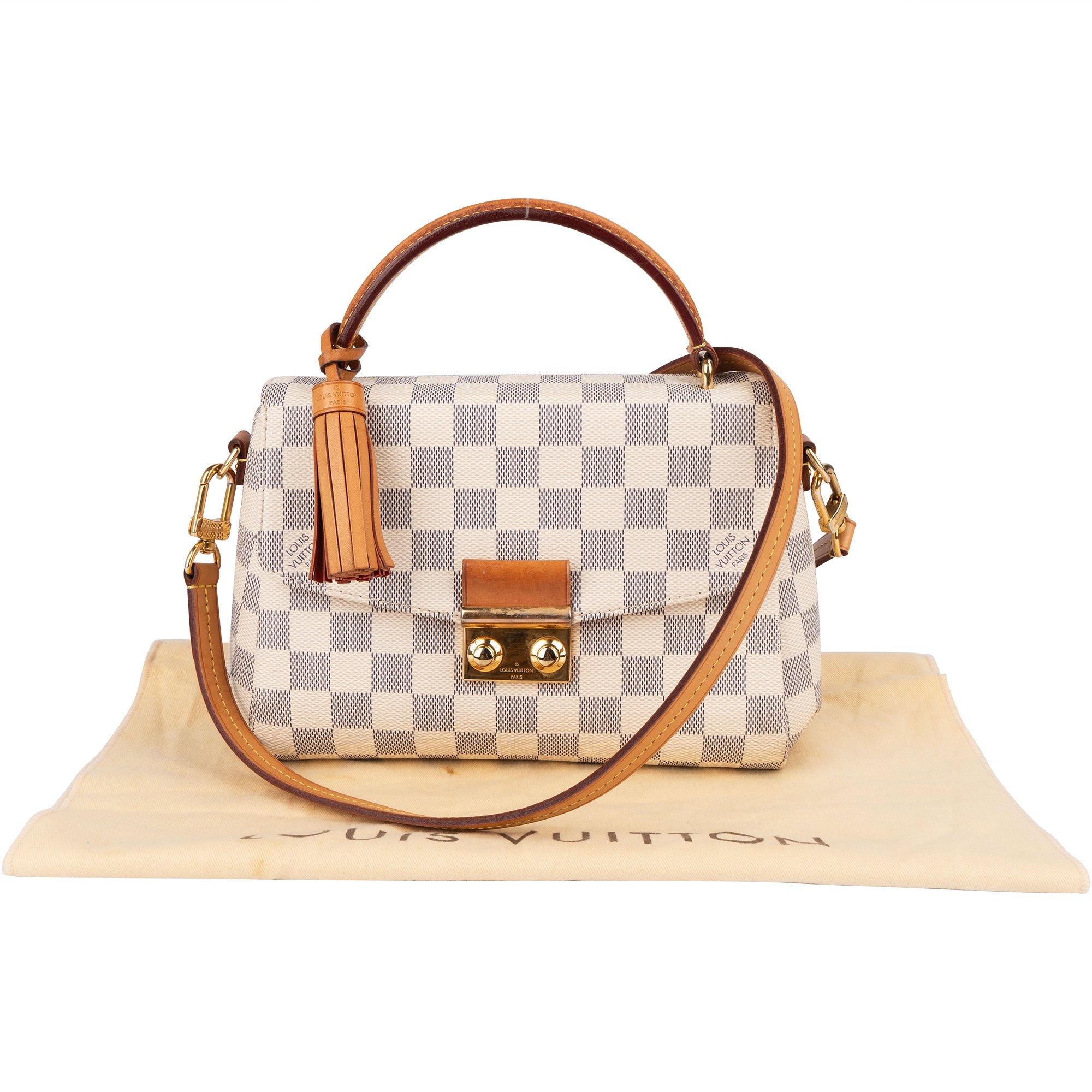 Louis Vuitton Monogram Damier Azur Croisette Handbag - vintageandkickz