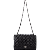Chanel Quilted Lambskin Palladium Maxi Double Flap Crossbody bag