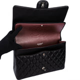 Chanel Quilted Lambskin Palladium Maxi Double Flap Crossbody bag