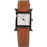 Hermès Silver Tone Heure H HH1.210N Women Watch - vintageandkickz