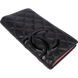 Chanel Quilted Lambskin Cambon CC Wallet