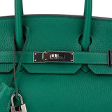 Hermès Vert Vertigo Verso Taurillon Clemence Leather Birkin 30 Handbag (2018)