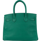 Hermès Vert Vertigo Verso Taurillon Clemence Leather Birkin 30 Handbag (2018)