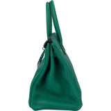 Hermès Vert Vertigo Verso Taurillon Clemence Leather Birkin 30 Handbag (2018)