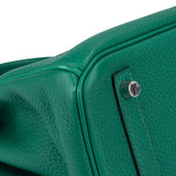 Hermès Vert Vertigo Verso Taurillon Clemence Leather Birkin 30 Handbag (2018)