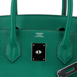 Hermès Vert Vertigo Verso Taurillon Clemence Leather Birkin 30 Handbag (2018)