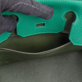 Hermès Vert Vertigo Verso Taurillon Clemence Leather Birkin 30 Handbag (2018)