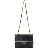 Chanel Quilted Lambskin 24K Gold Bicolor Single Flap Crossbody Bag