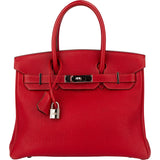 Hermès Rouge Togo Leather Birkin 30 Handbag