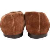 Gucci Brown Suede Leather GG Ballerinas (36)