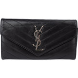Yves Saint Laurent Chevron Leather Cassandre Wallet