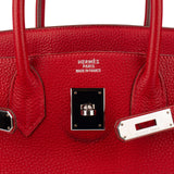 Hermès Rouge Togo Leather Birkin 30 Handbag