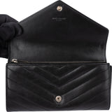 Yves Saint Laurent Chevron Leather Cassandre Wallet