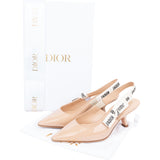 Christian Dior Nude Patent Leather Slingback Heels (34)